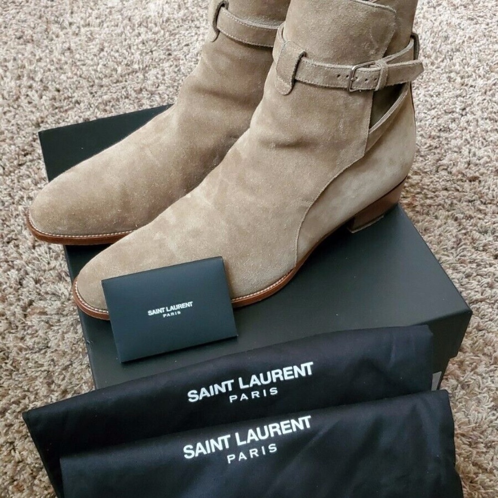 SAINT LAURENT Wyatt 30 Jodhpur Boots - New Sigaro